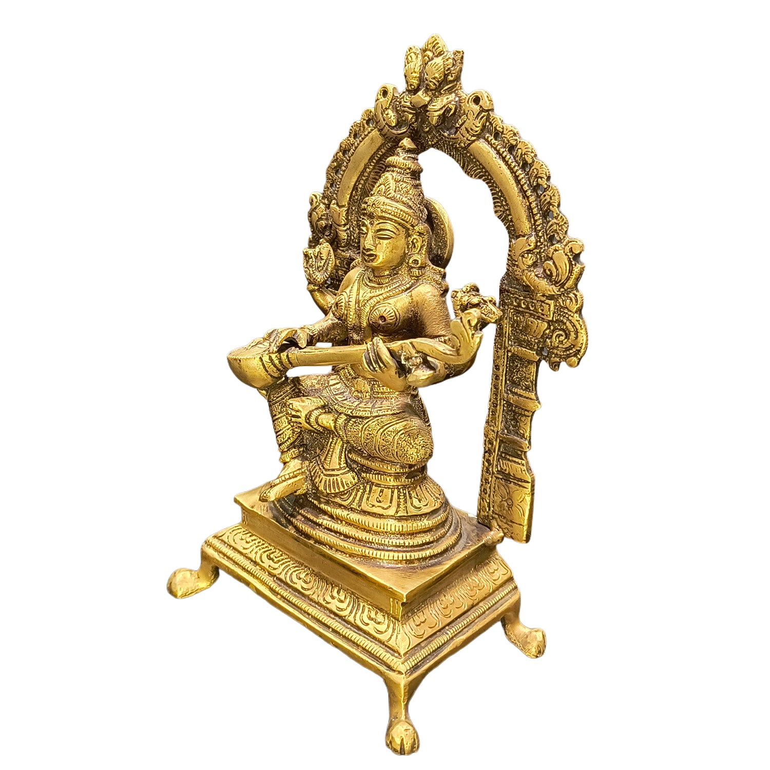 Saraswati Sitting With Arch