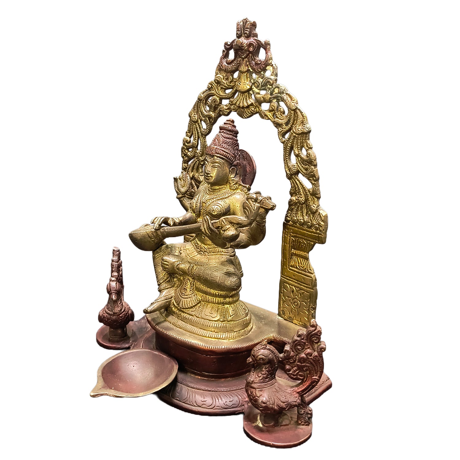 Saraswati Sitting with Lamp