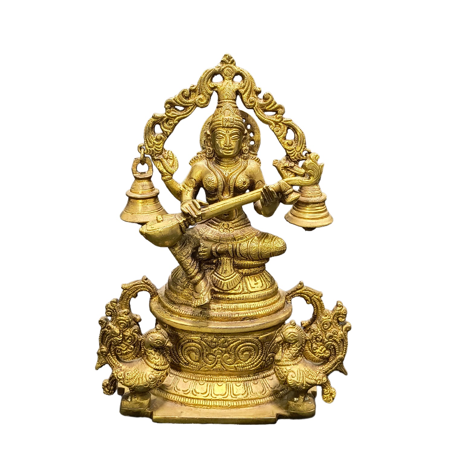 Saraswati Sitting With Bell