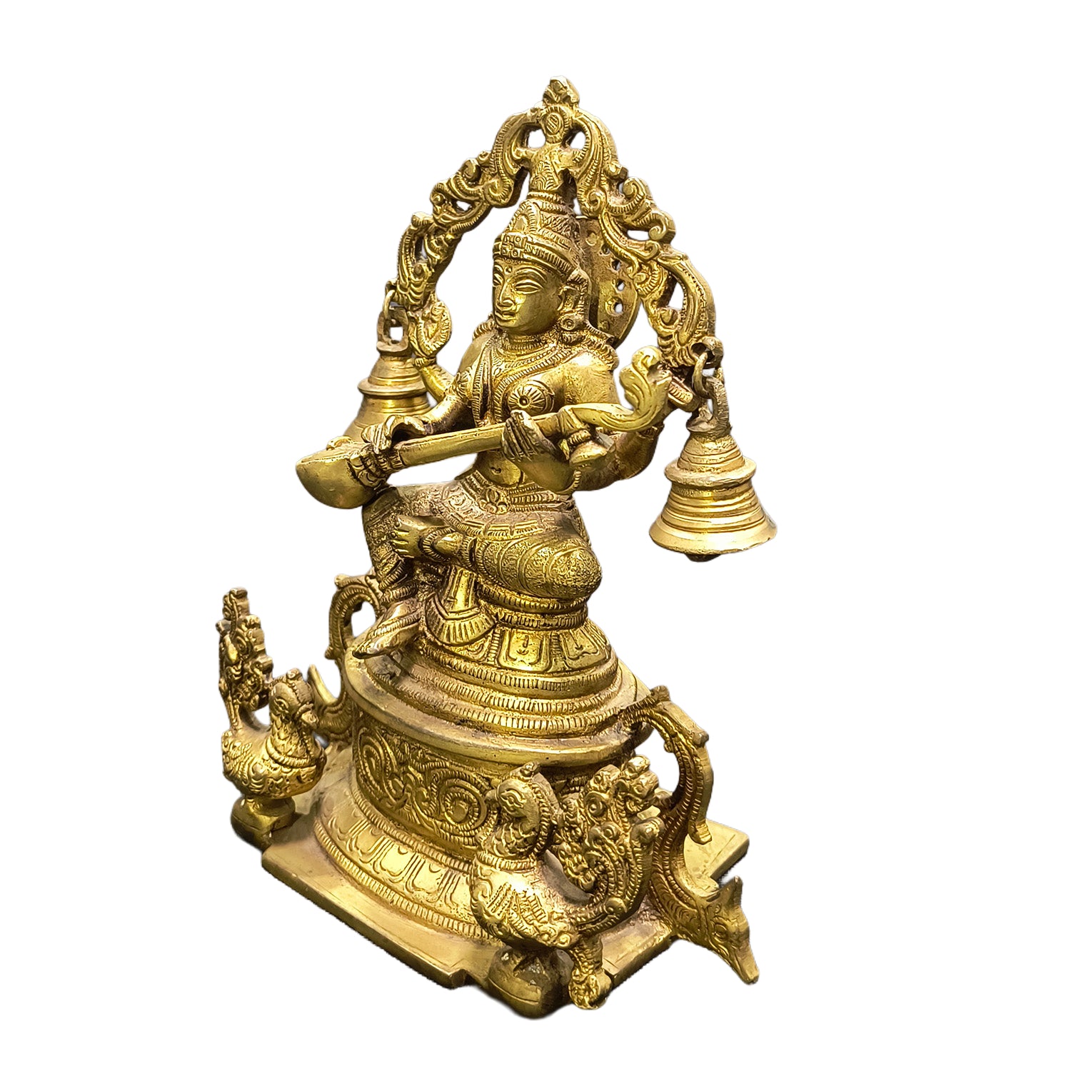Saraswati Sitting With Bell