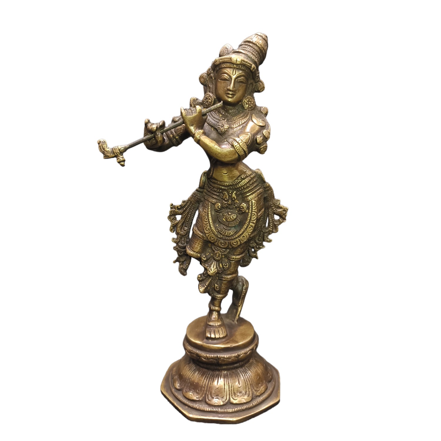 Krishna With Flute (Antique Finish)