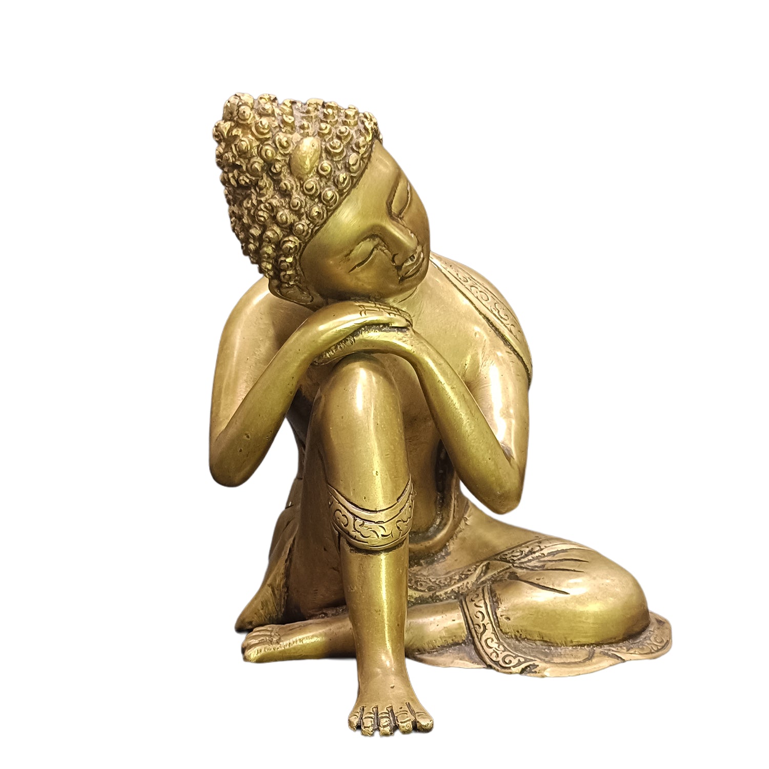 Buddha Relaxing (Brass Colour)