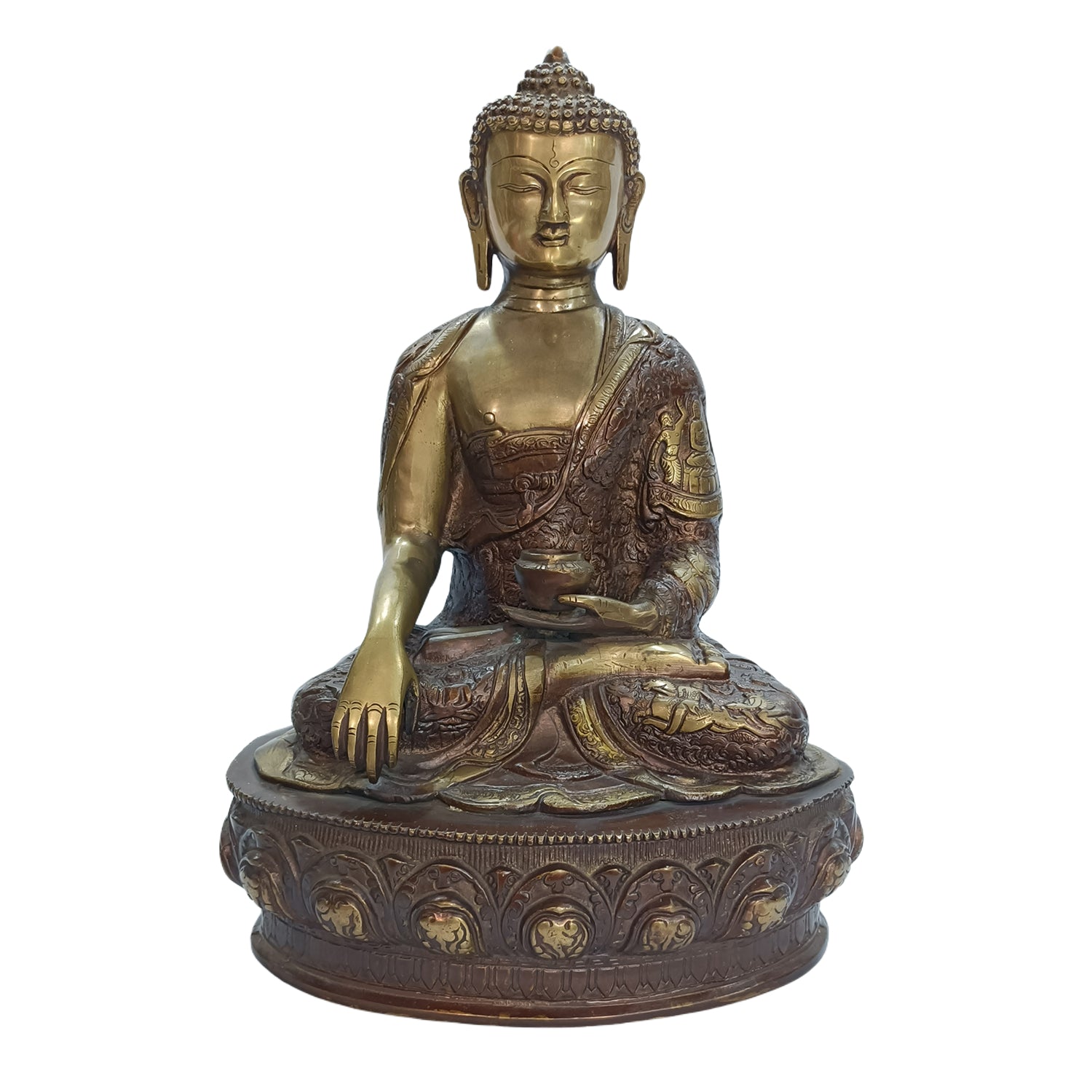 Buddha Sitting (Chocolate Colour - Carving)
