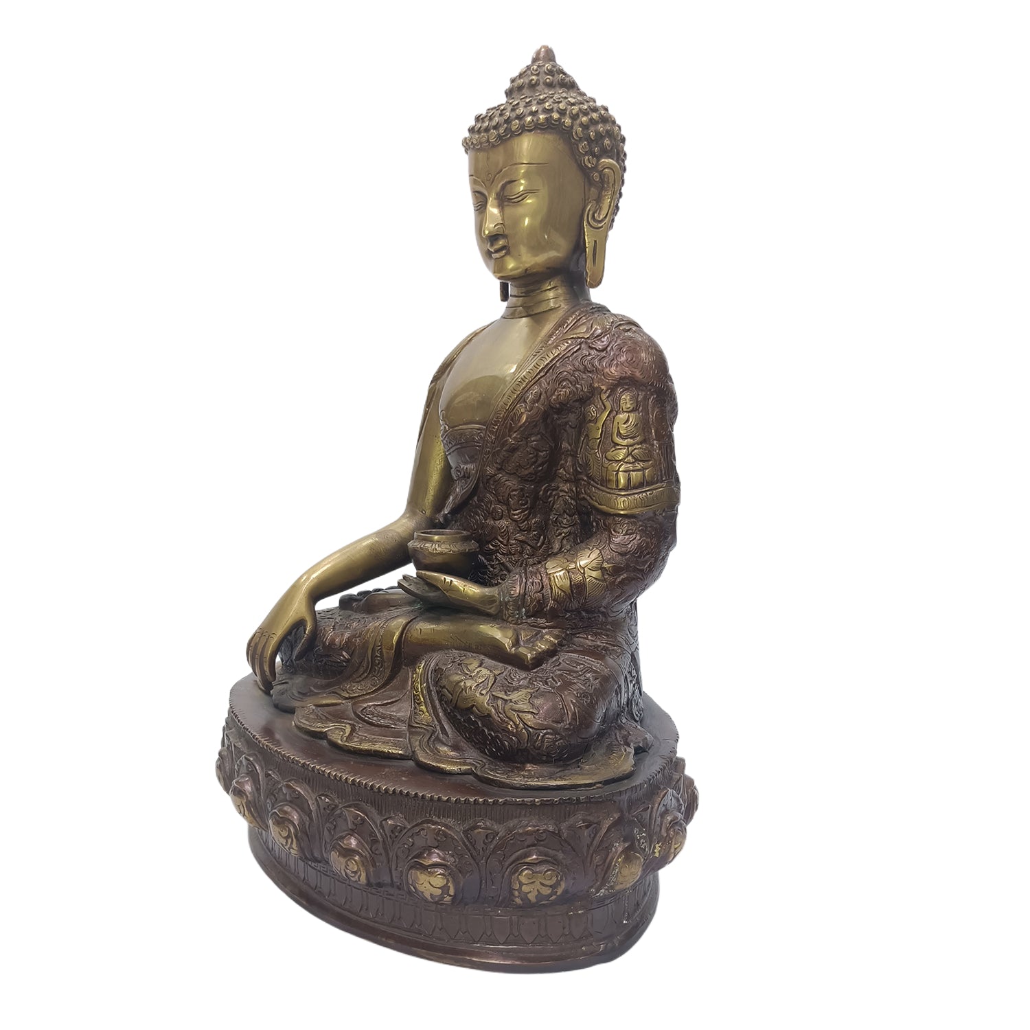 Buddha Sitting (Chocolate Colour - Carving)