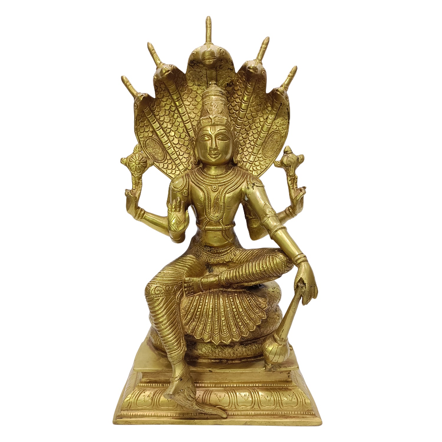 Vishnu Sitting On Snake