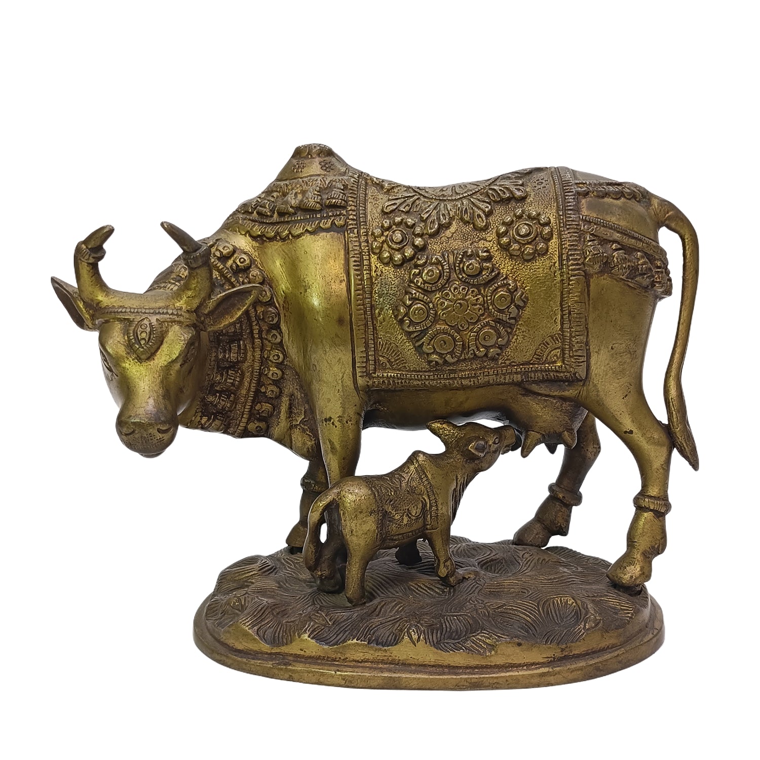 Cow & Calf ( Brass Antique Colour)