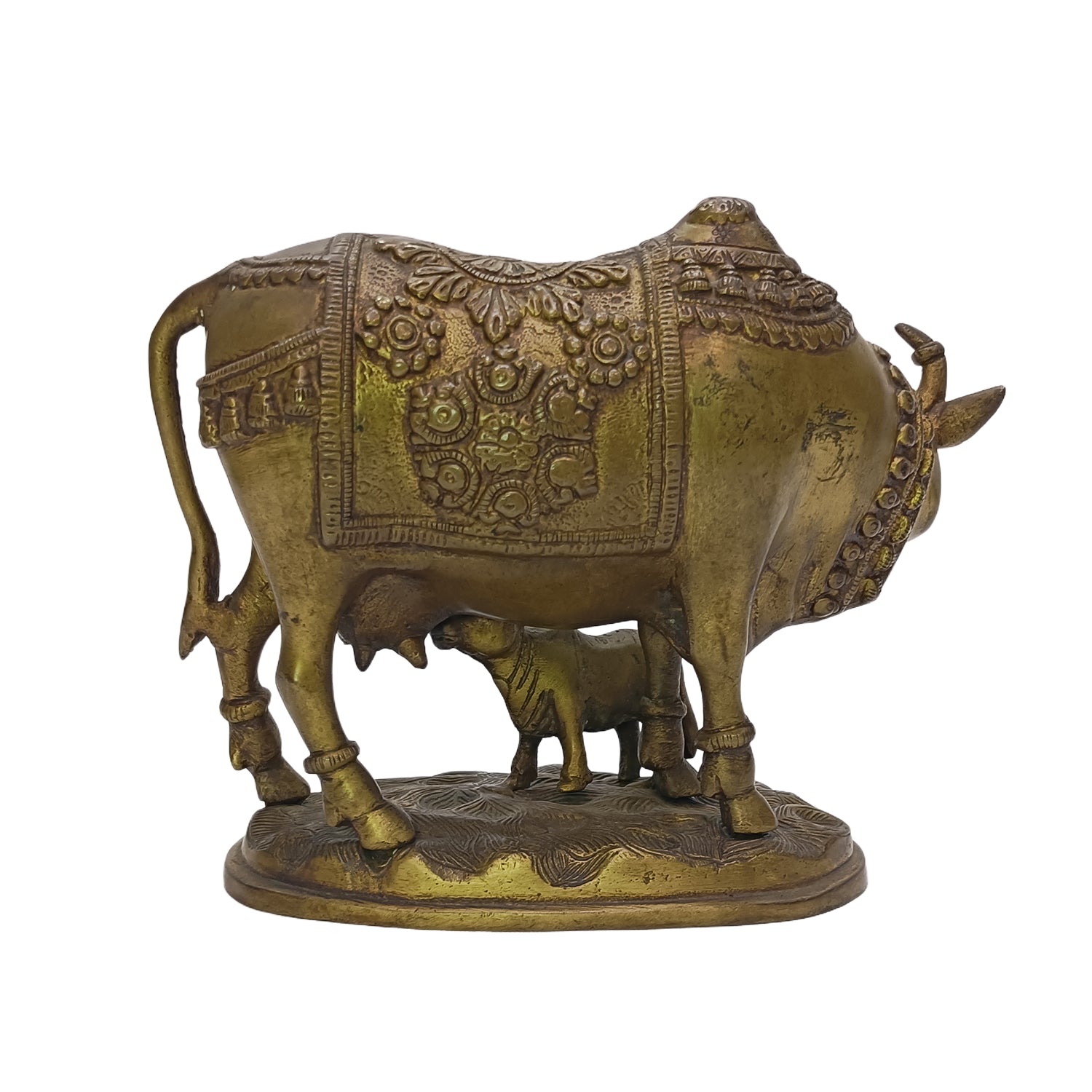 Cow & Calf ( Brass Antique Colour)