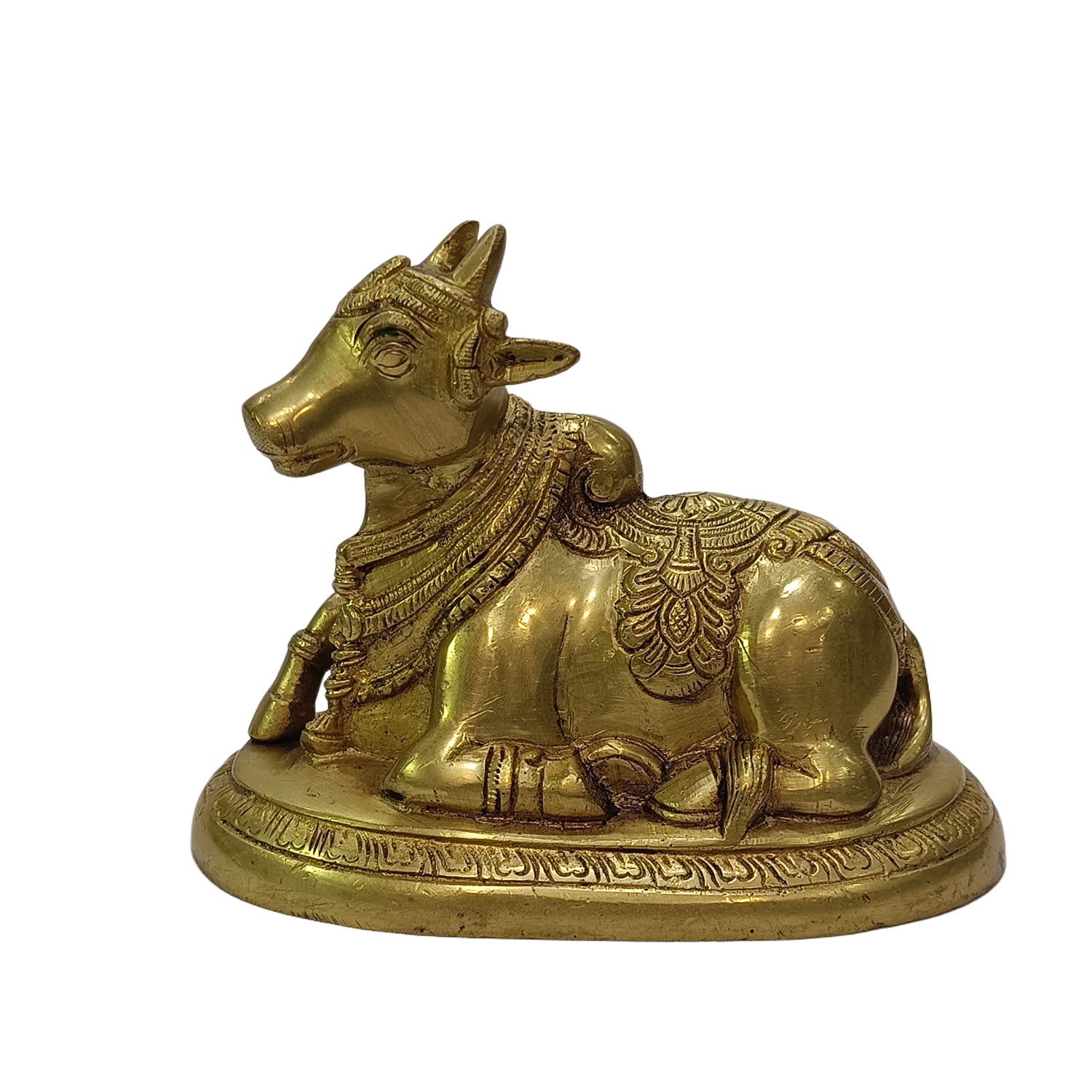 Nandhi Sitting (Brass Colour)