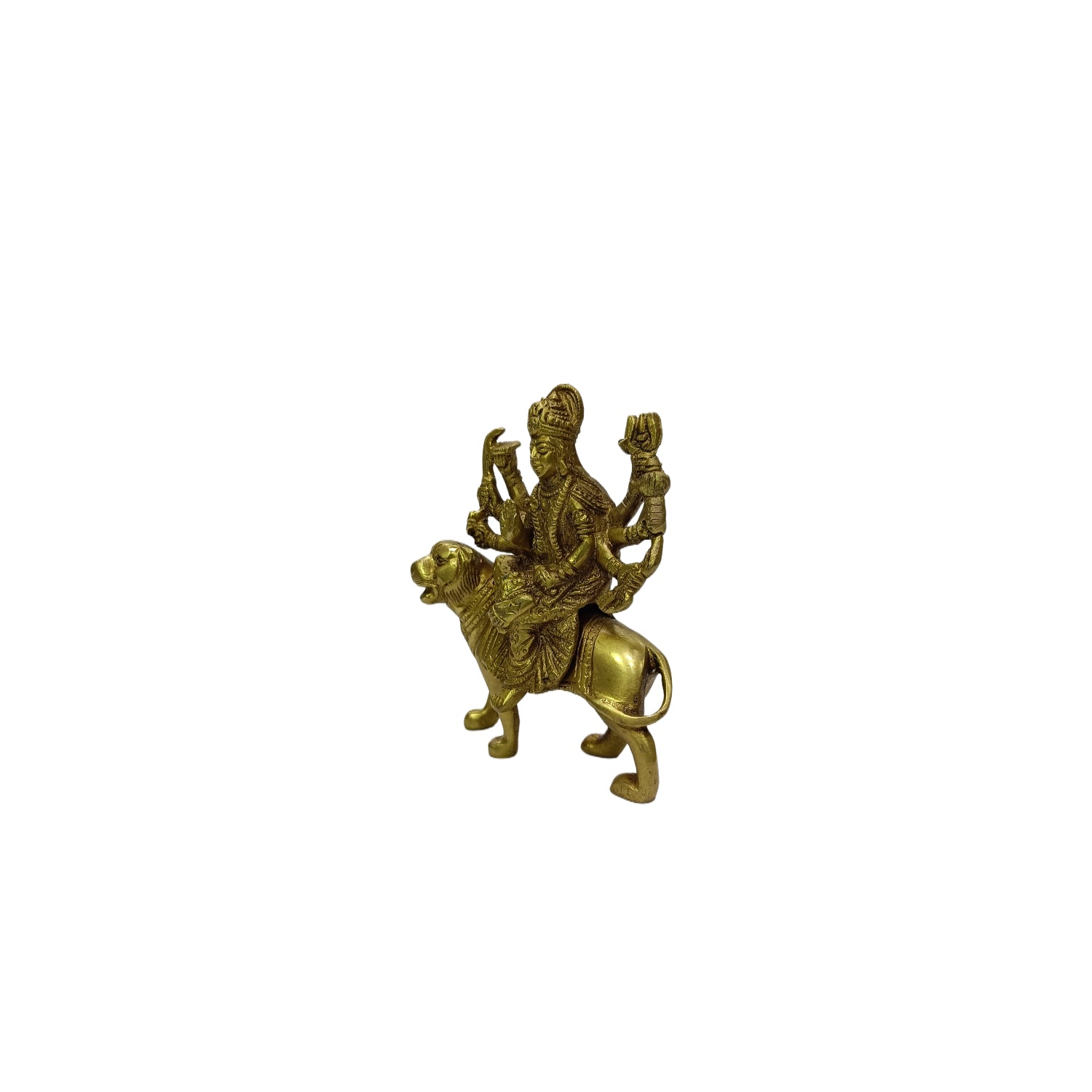 Durga Sitting On Tiger With Eight Arm