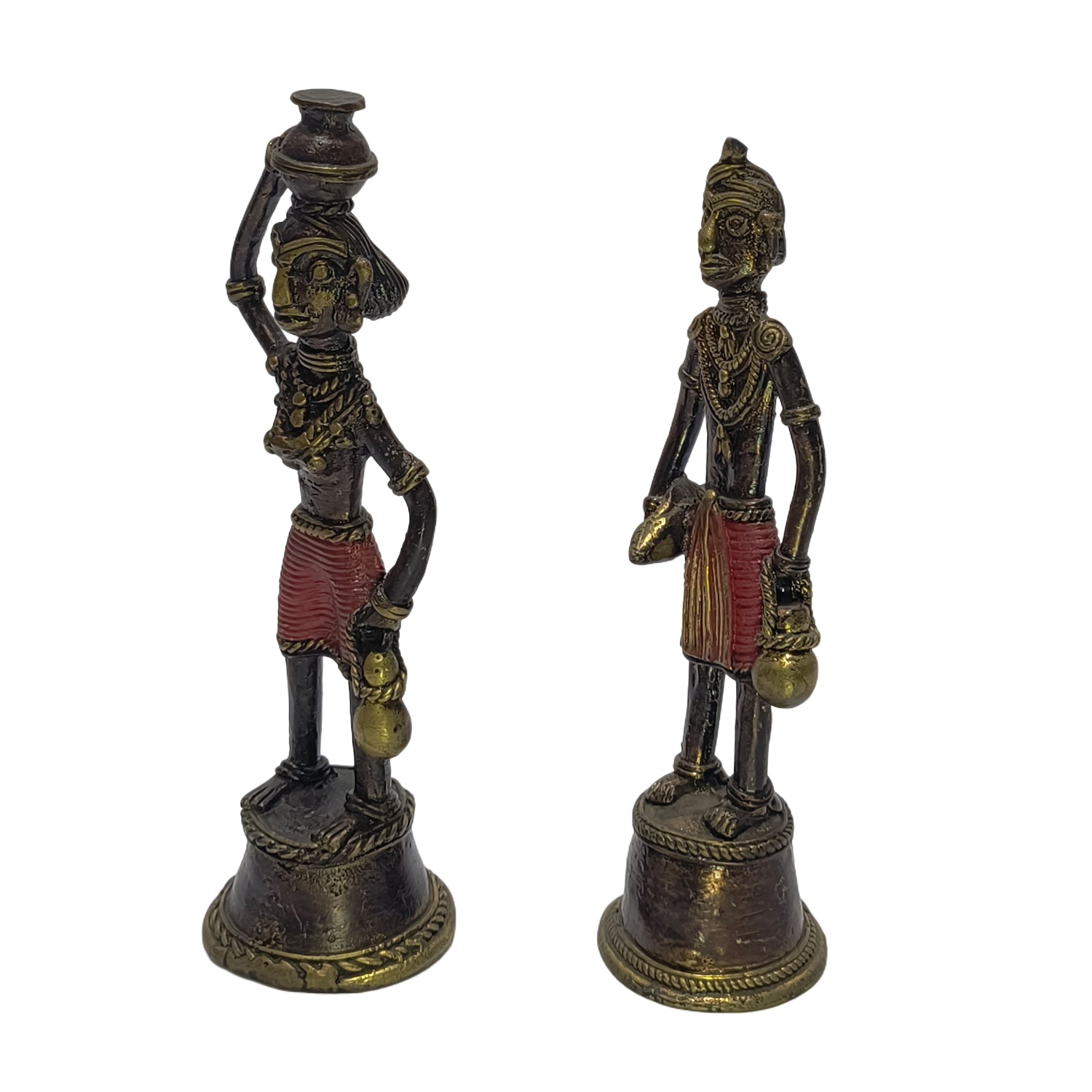 Tribal Model Man & Women Red Colour Set Of 2