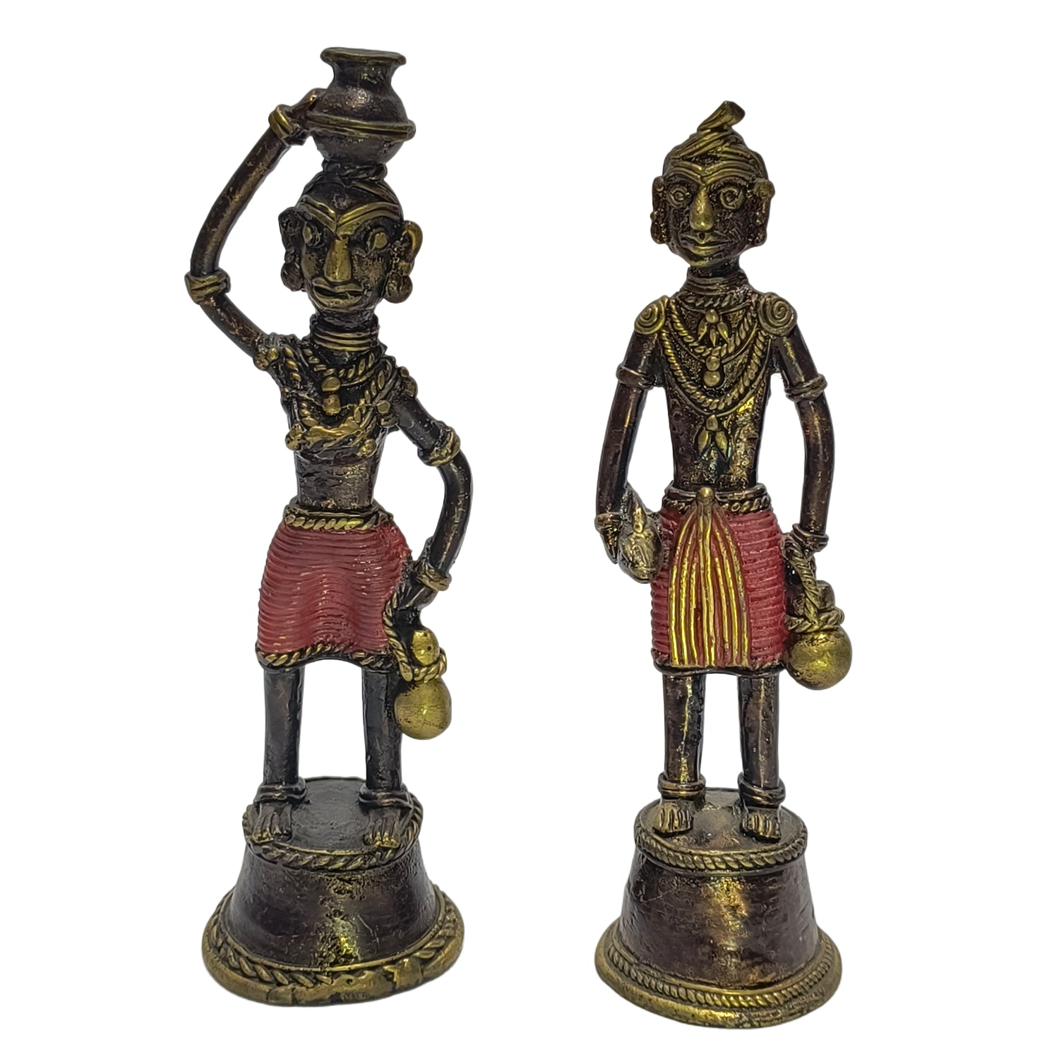 Tribal Model Man & Women Red Colour Set Of 2