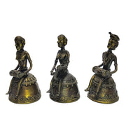 Tribal Model Man & Women Sitting Music Set Of 3