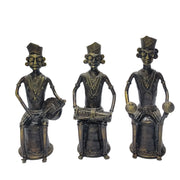 Tribal Model Man Sitting Set Of 3