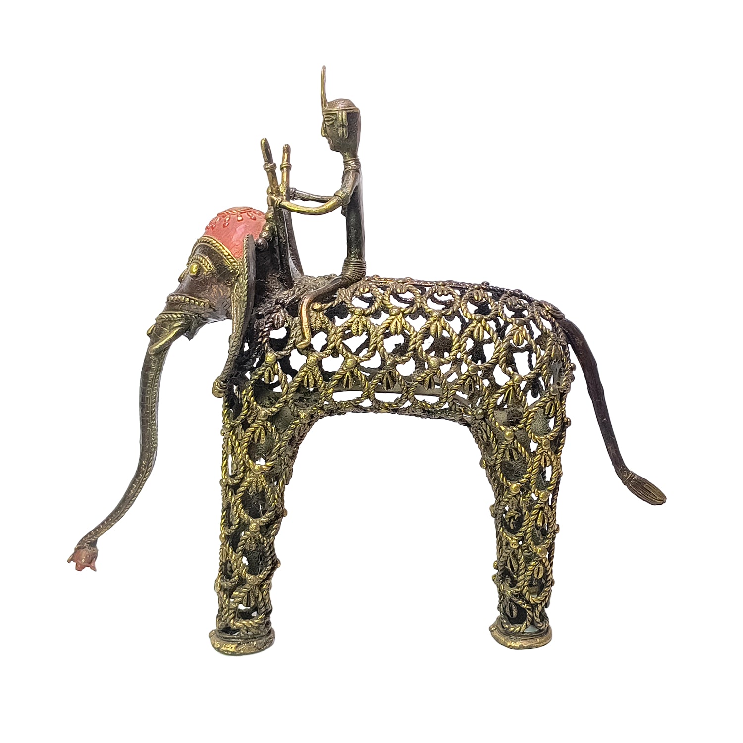 Tribal Model Elephant With Rider