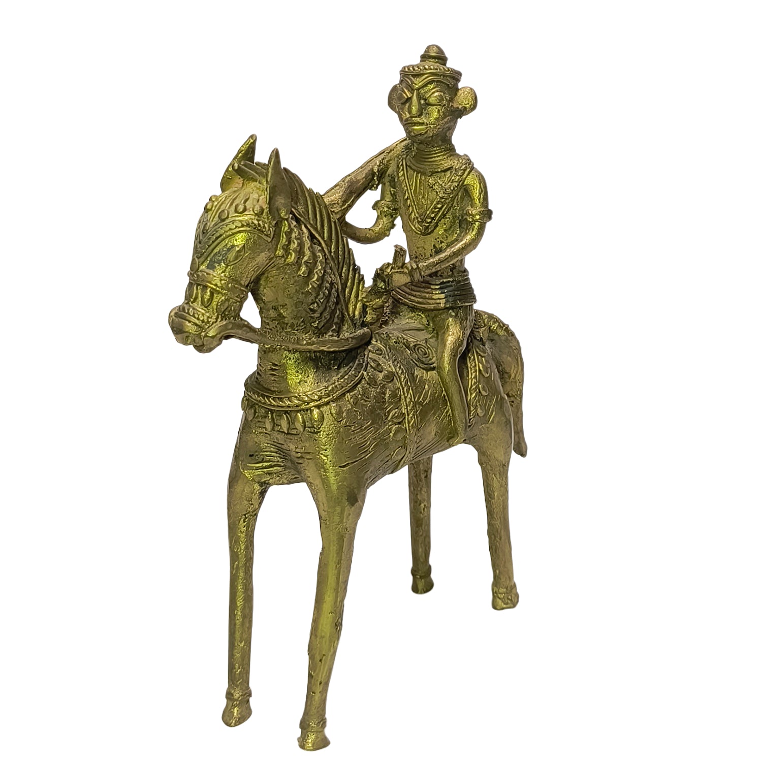 Tribal Model Horse With Rider
