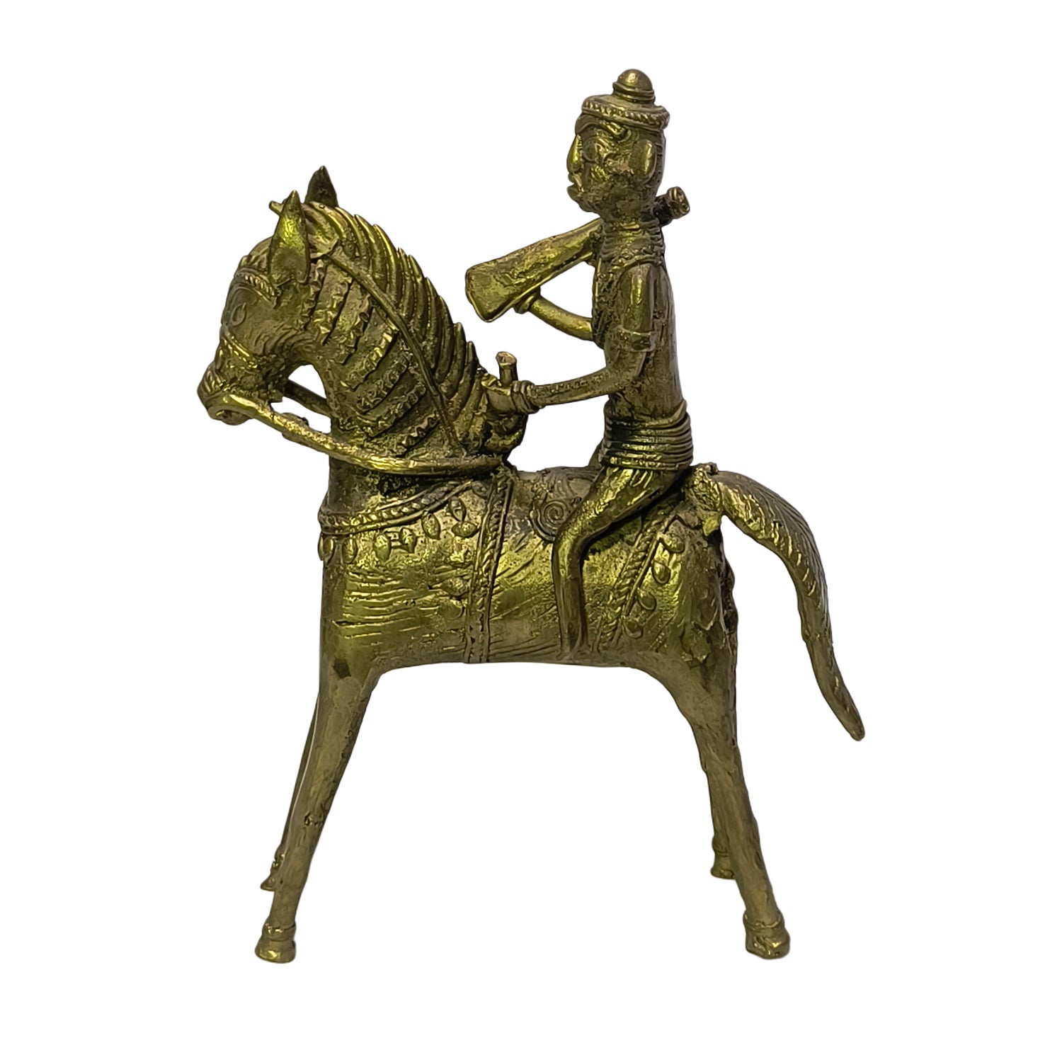 Tribal Model Horse With Rider