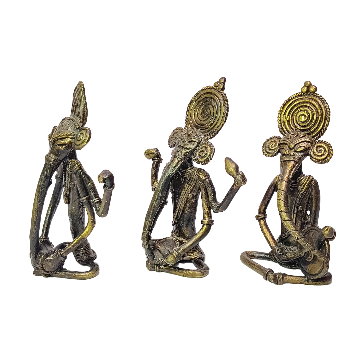 Tribal Model Music Ganesh Set Of 3