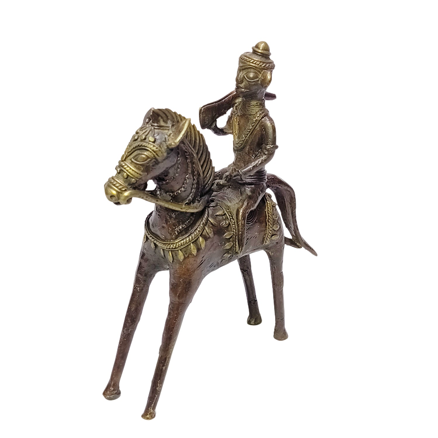 Tribal Model Horse With Rider
