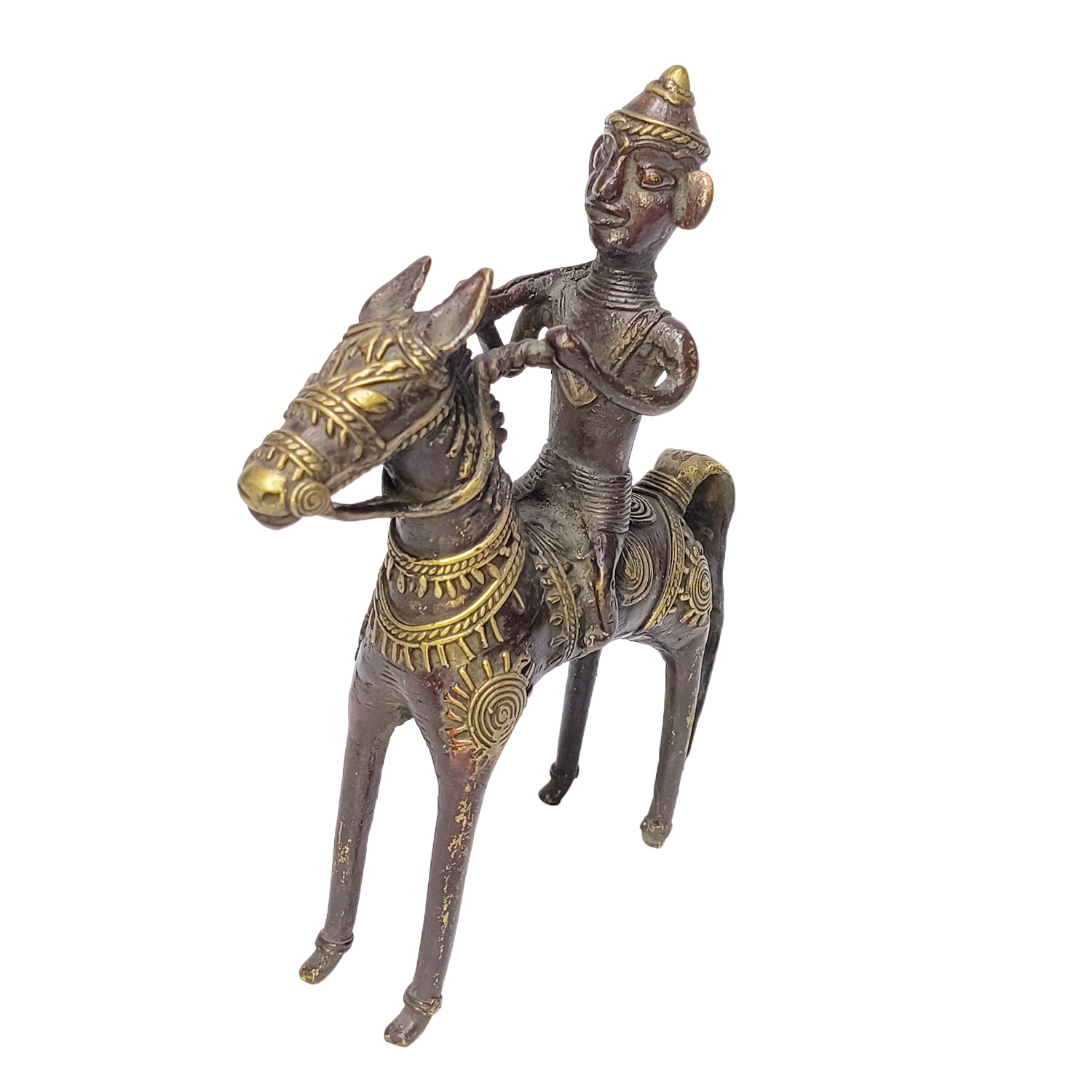 Tribal Model Horse With Rider