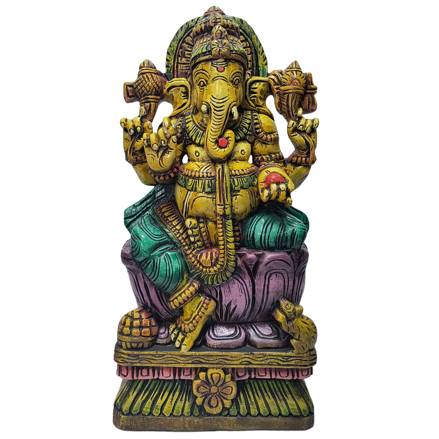 Ganesh Sitting ( Yellow Colour Painted)