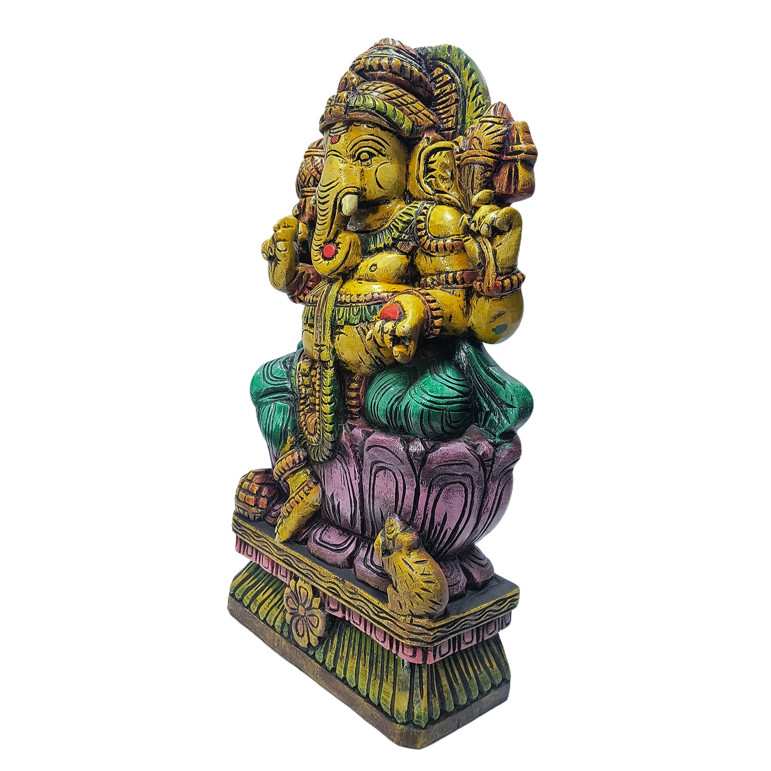 Ganesh Sitting ( Yellow Colour Painted)