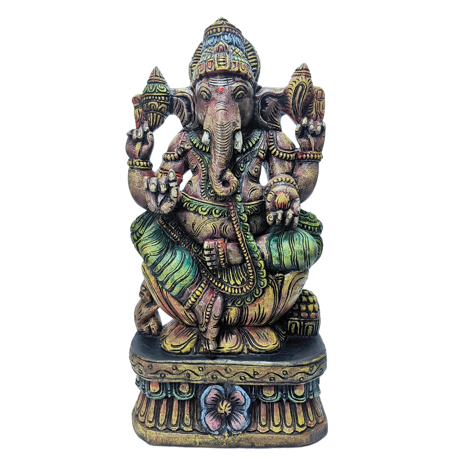 Ganesh Sitting (Brown Colour Painted)