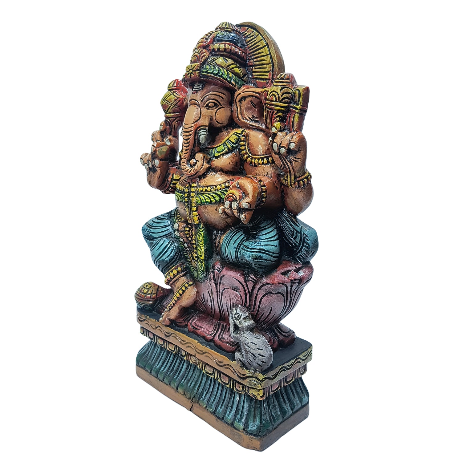 Ganesh Sitting (Orange Colour Painted)