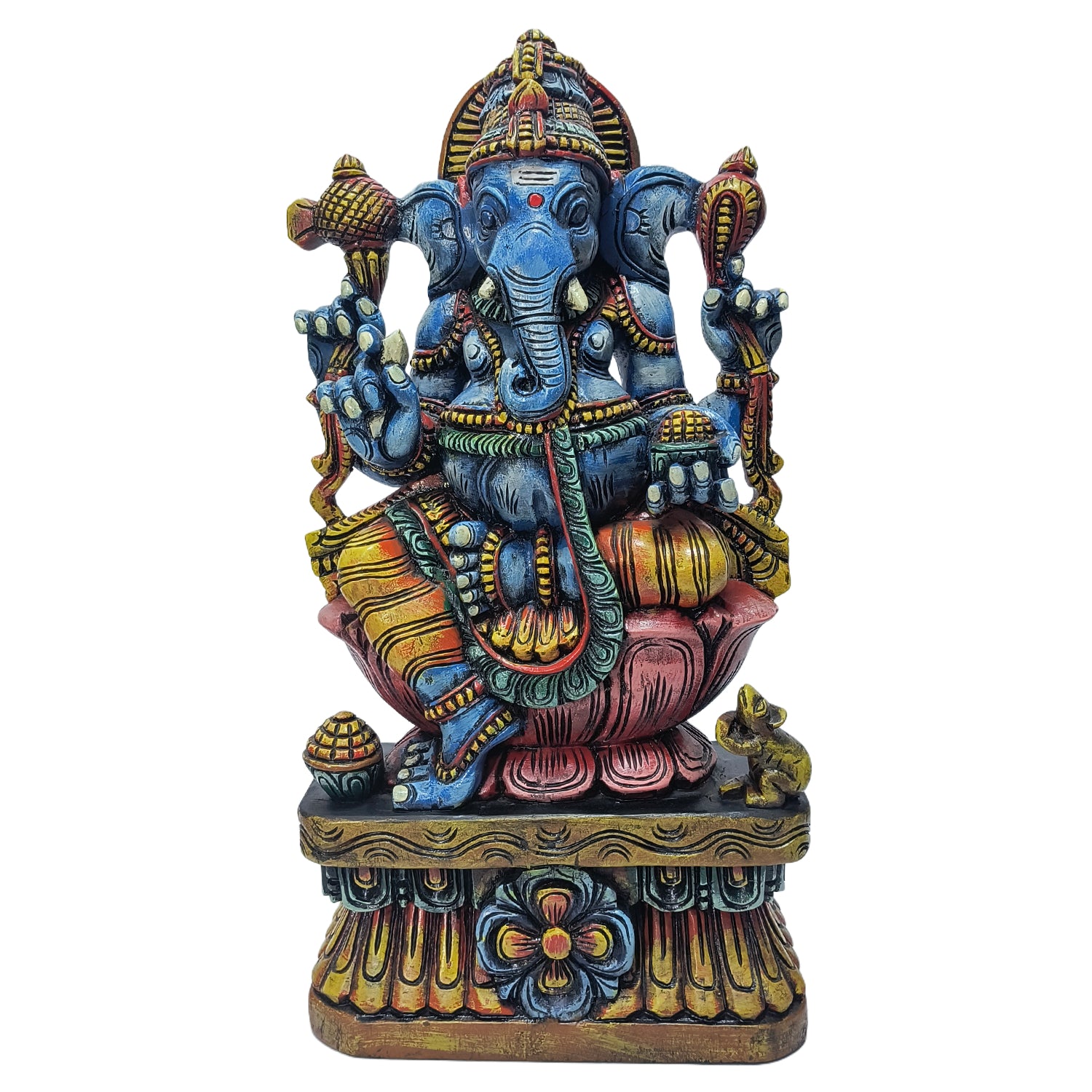 Ganesh Sitting (Blue Colour Painted)