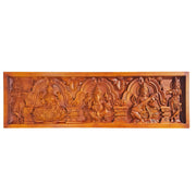 Panel Lakshmi Ganesh Saraswathi (Plain Tan Brown)