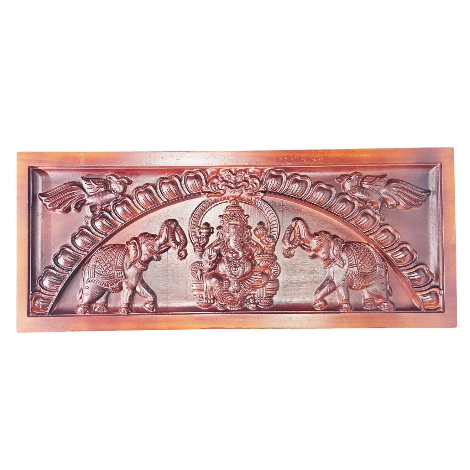 Panel Gaja Ganesh (Plain Brown)