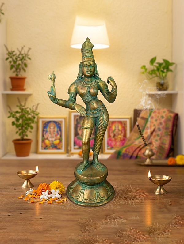 Relaxing Ganesh handcrafted wooden idol