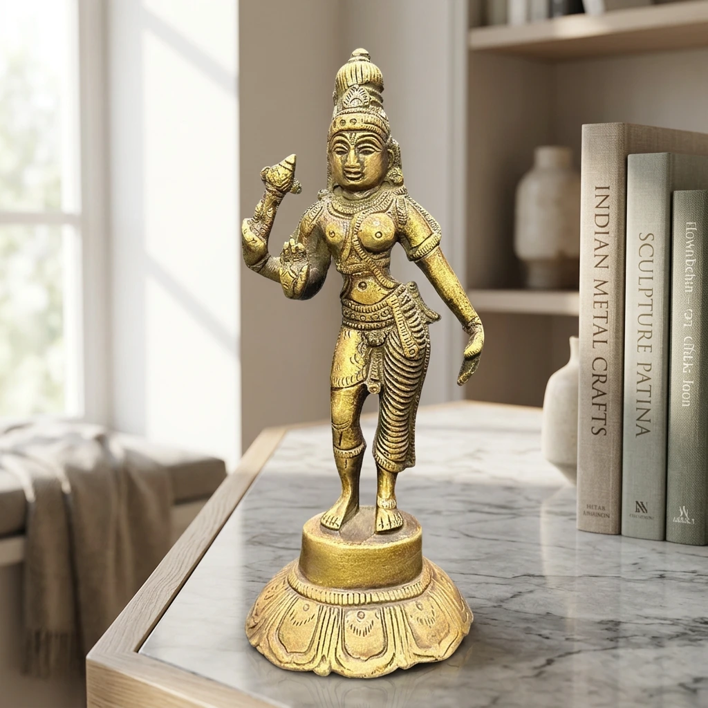 Relaxing Ganesh handcrafted wooden idol