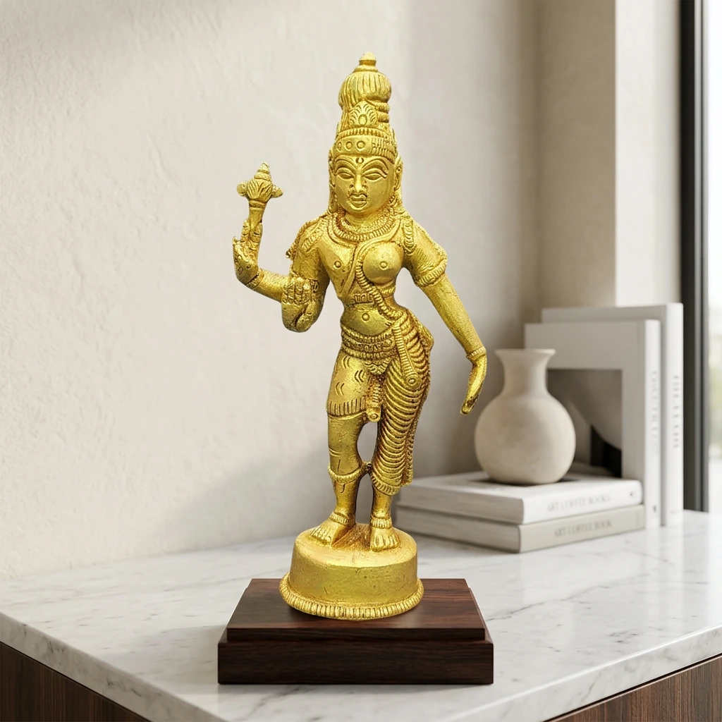 Relaxing Ganesh handcrafted wooden idol