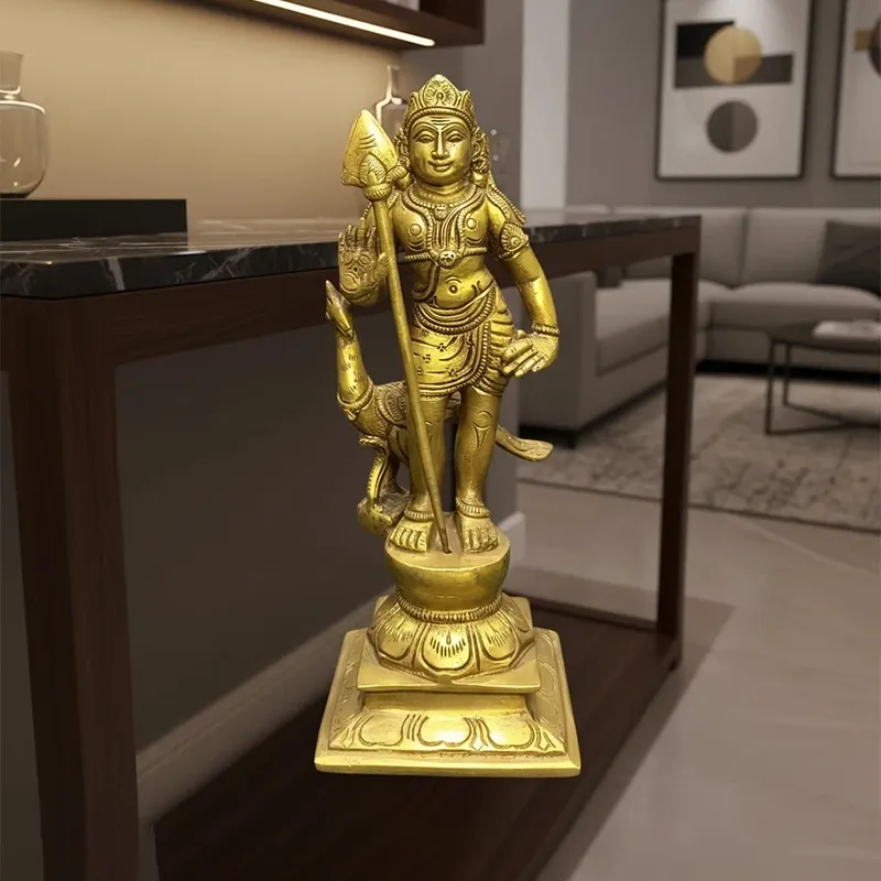 Relaxing Ganesh handcrafted wooden idol