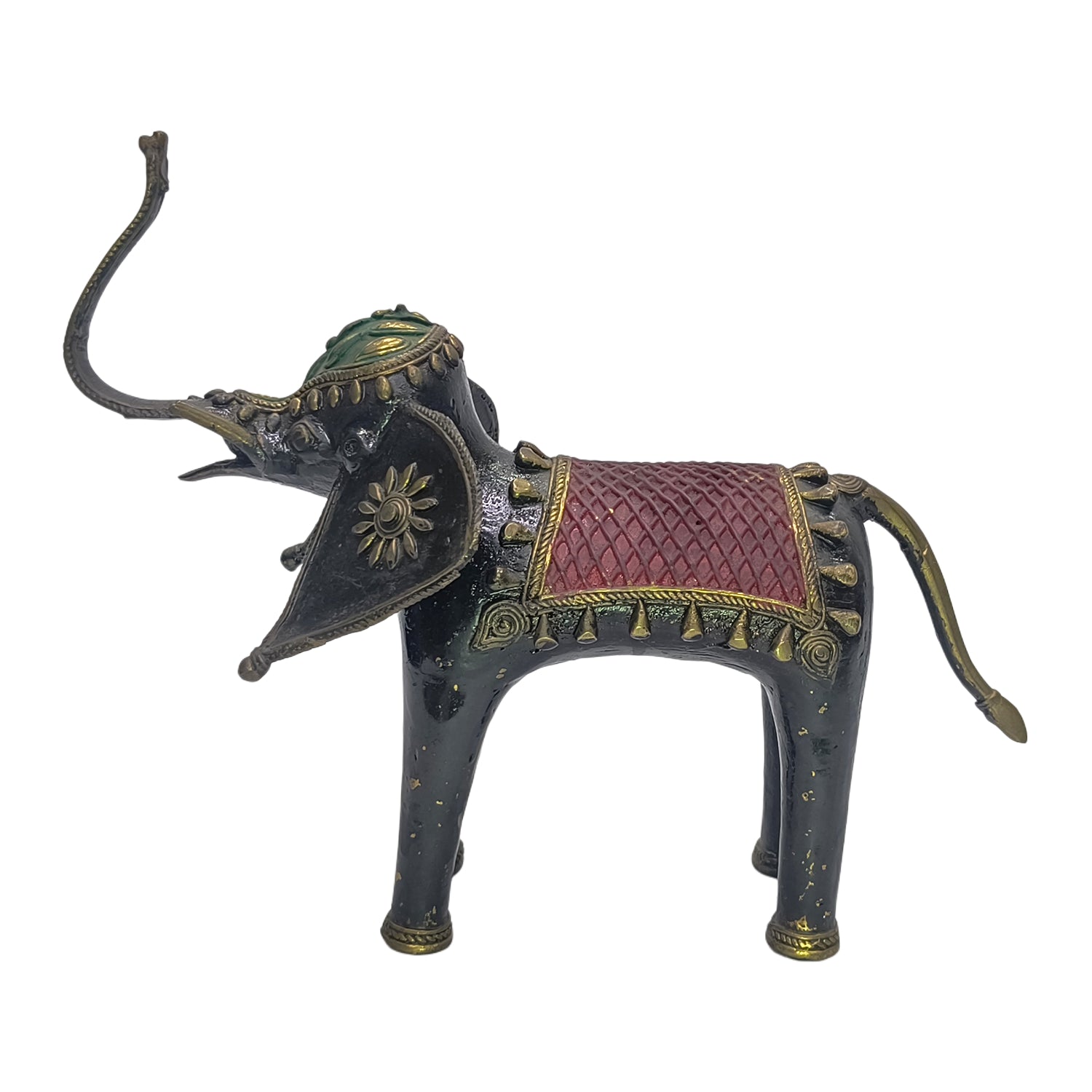 Relaxing Ganesh handcrafted wooden idol