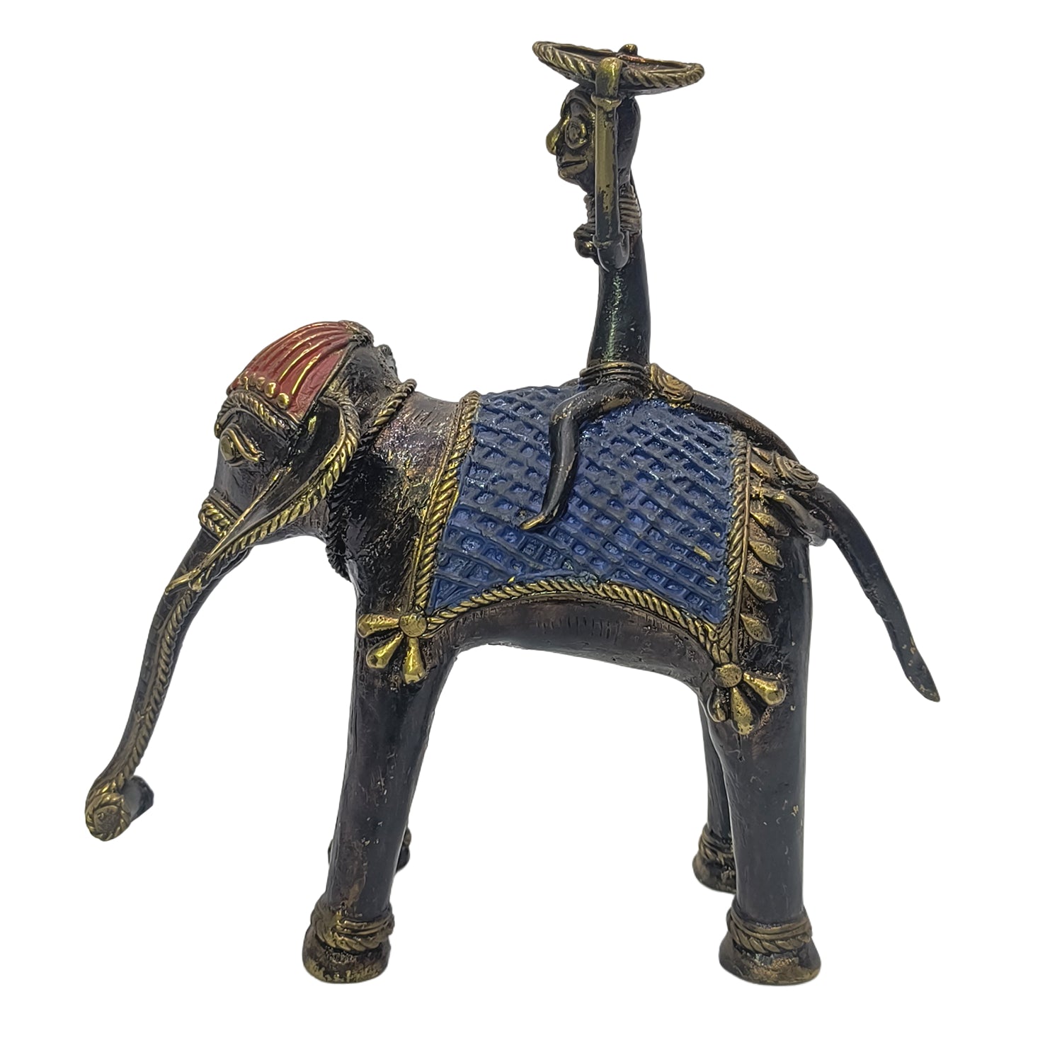 Relaxing Ganesh handcrafted wooden idol