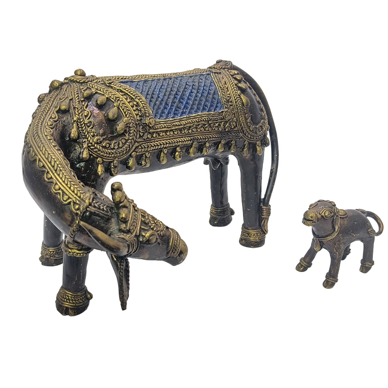 Relaxing Ganesh handcrafted wooden idol