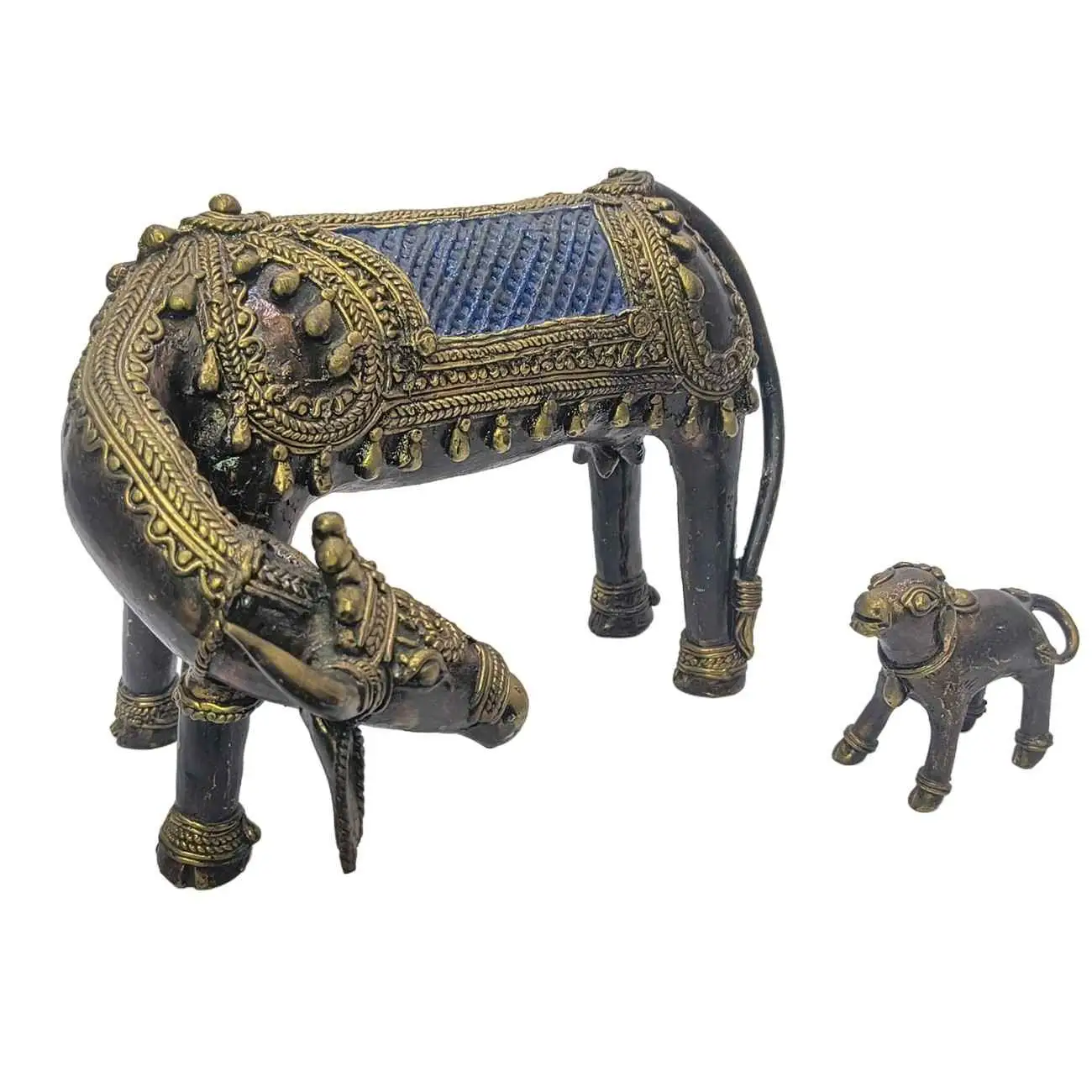 Relaxing Ganesh handcrafted wooden idol