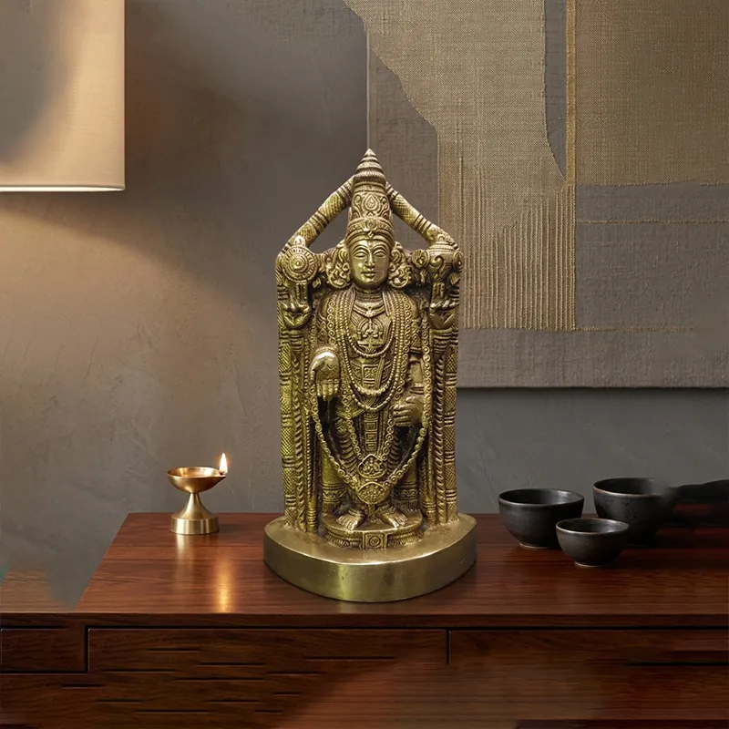 Relaxing Ganesh handcrafted wooden idol