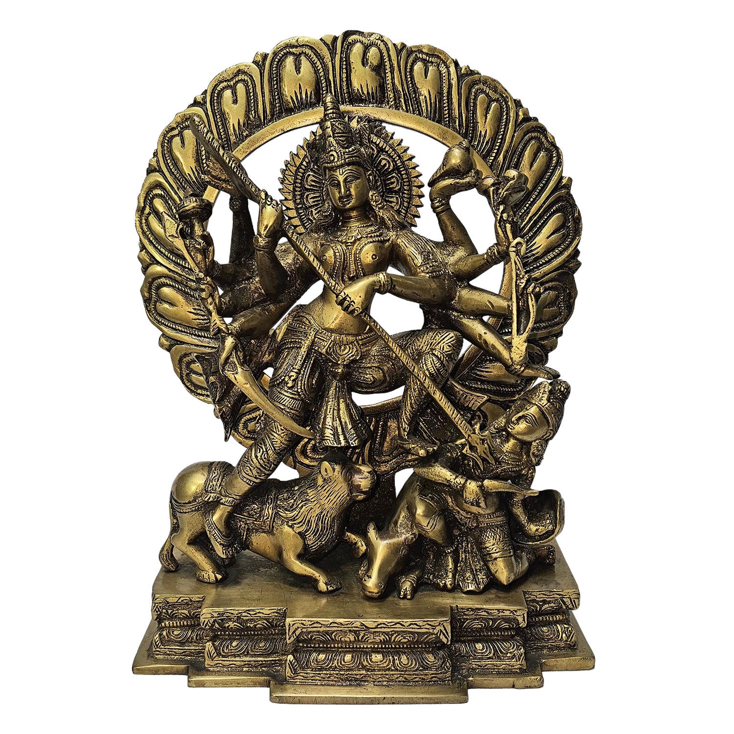 Relaxing Ganesh handcrafted wooden idol