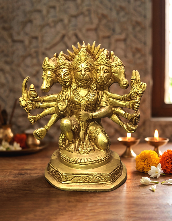 Relaxing Ganesh handcrafted wooden idol