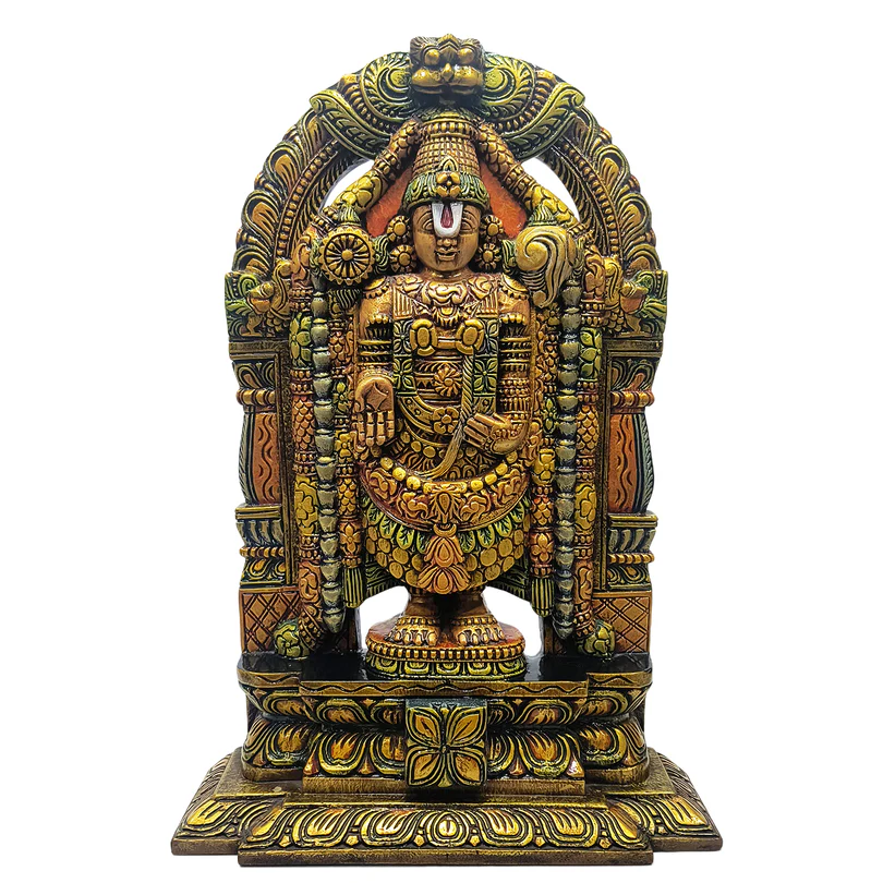 Relaxing Ganesh handcrafted wooden idol