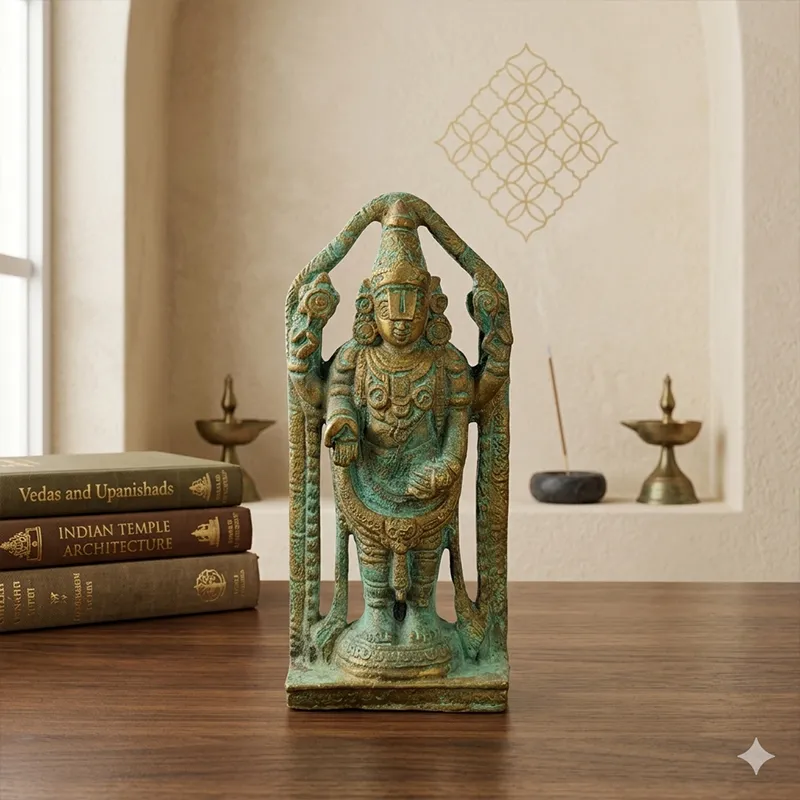 Relaxing Ganesh handcrafted wooden idol