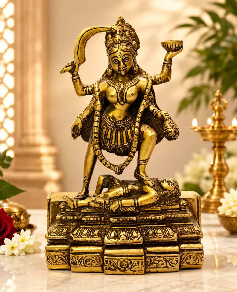 Relaxing Ganesh handcrafted wooden idol