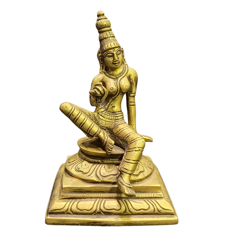 Relaxing Ganesh handcrafted wooden idol