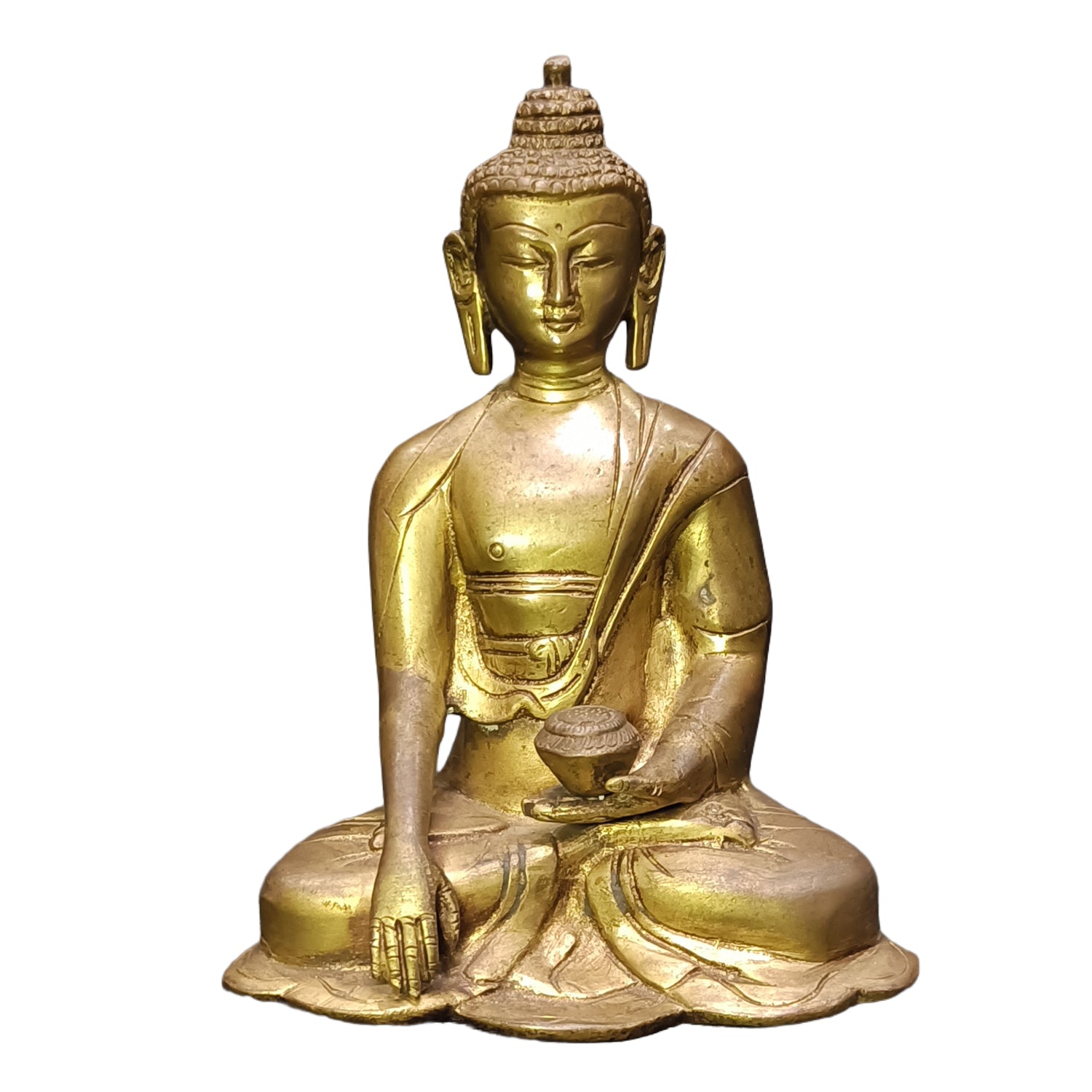 Relaxing Ganesh handcrafted wooden idol