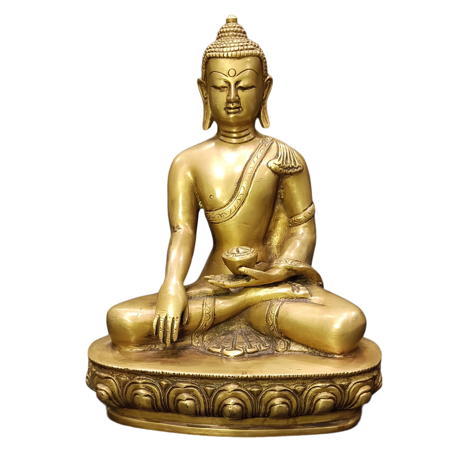 Relaxing Ganesh handcrafted wooden idol