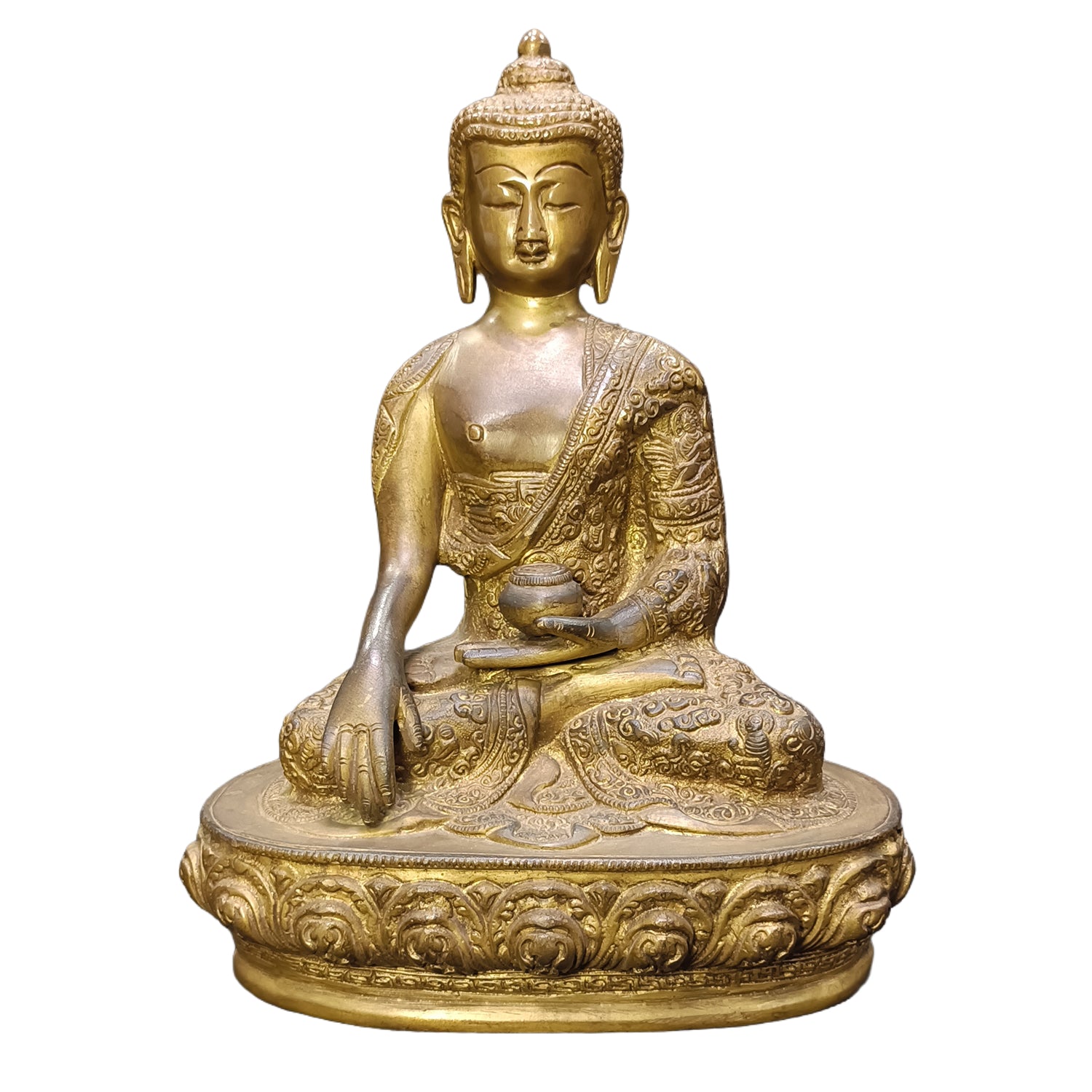 Relaxing Ganesh handcrafted wooden idol