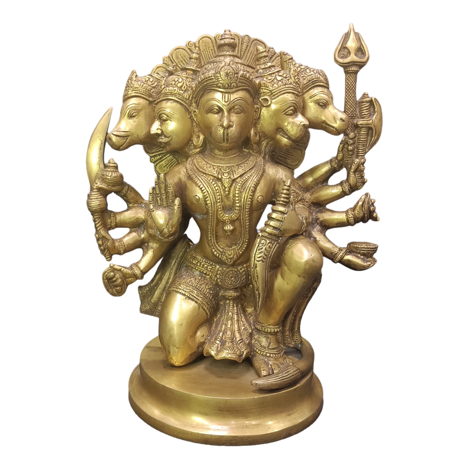 Relaxing Ganesh handcrafted wooden idol