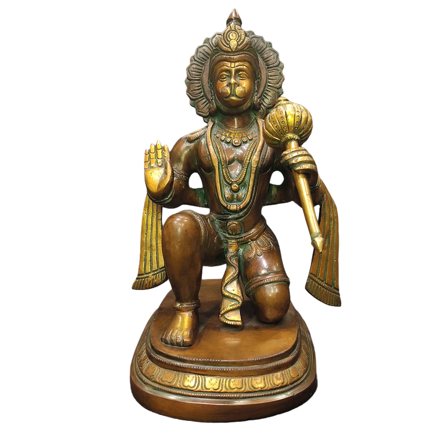 Relaxing Ganesh handcrafted wooden idol